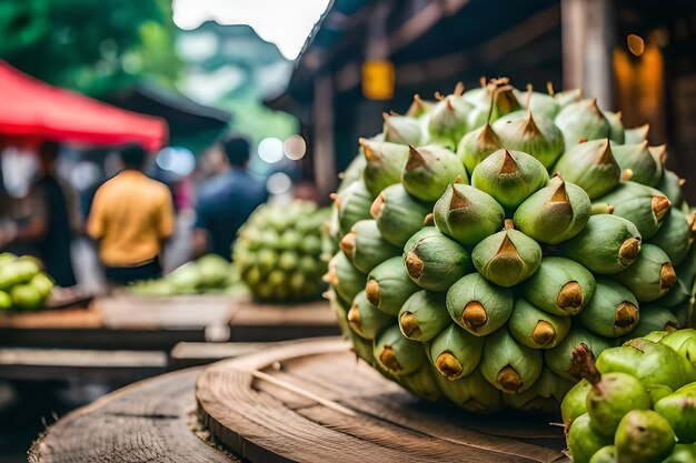 Suikerappel te koop op de straatvoedselmarkt in de oude stad van Hanoi Vietnam