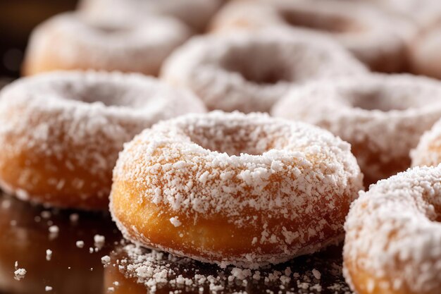 Suikerbedekte donuts close-up