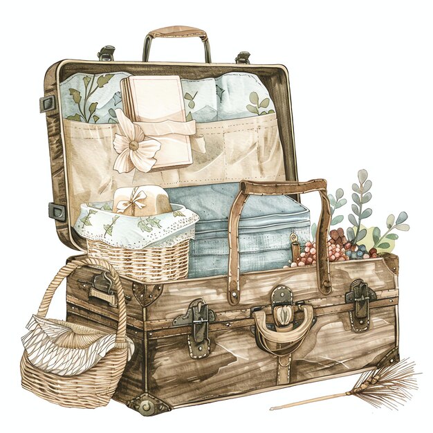 suitcase cottagecore simple living