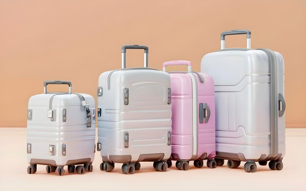 Photo suitcase on isolated background ai generated