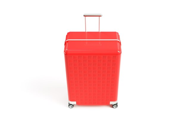 Suitcase isolated on white background 3d render