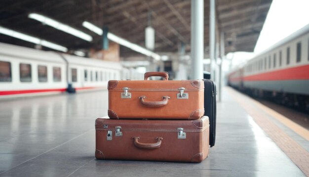 Suitcase On the station