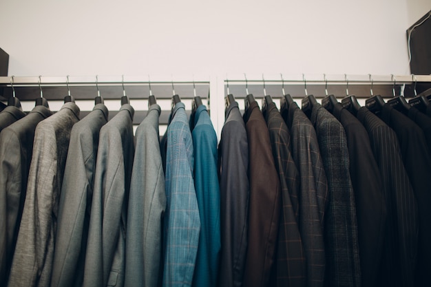 suits in hangers