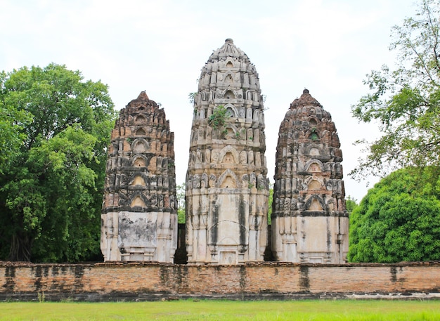 Sukhothai historical park, the old town of thailand in 800 year ago