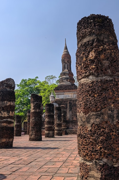 タイのスコータイ歴史公園の眺め