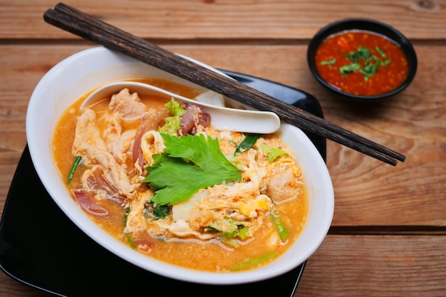 Suki Yaki is soup noodle and seafood