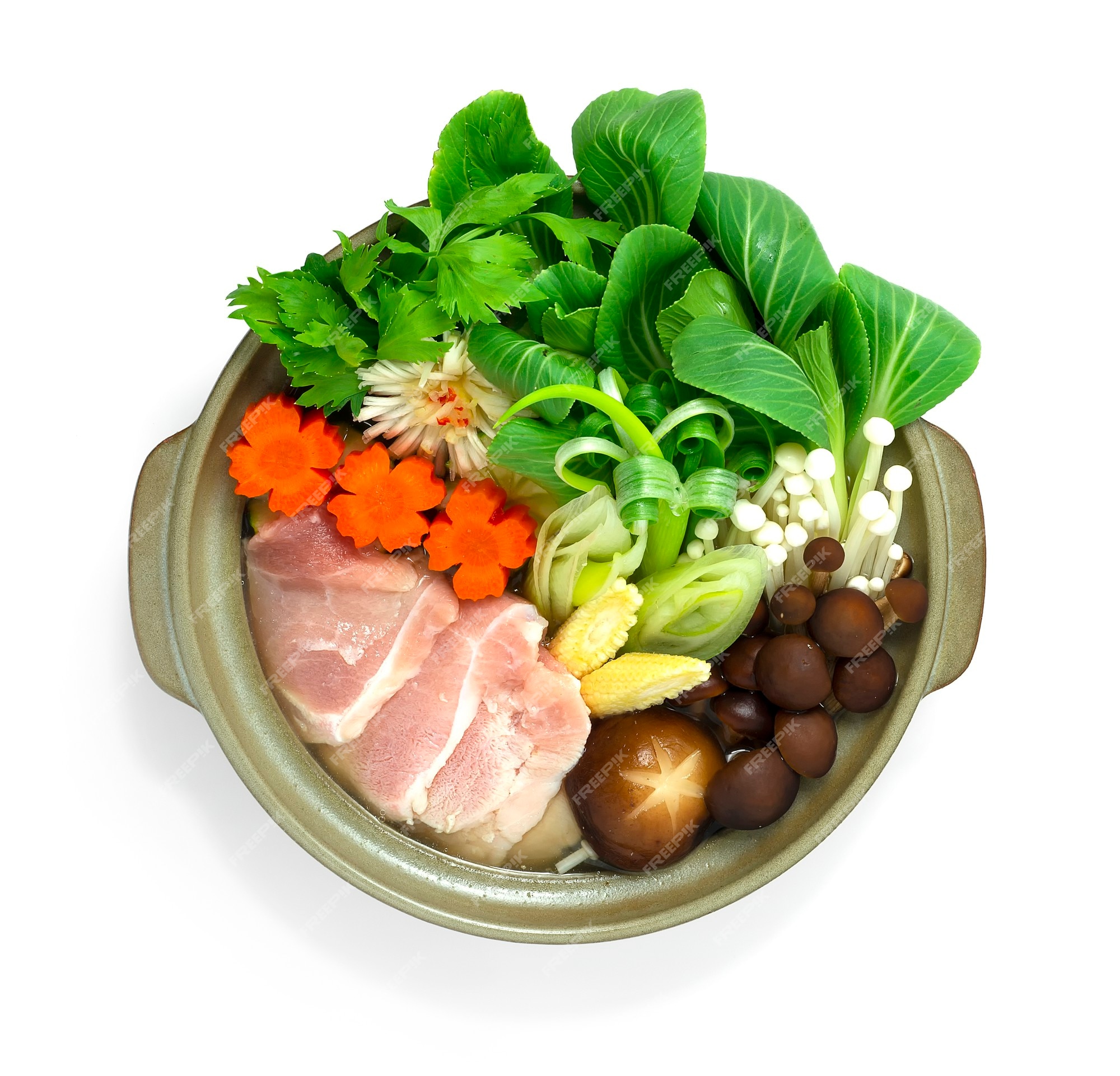 A traditional Japanese style of hot pot are being served on the table in a  Vietnamese restaurant Stock Photo - Alamy