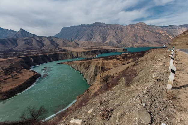 Sulak canyon. Chirkeyskaya HPP. Nature Of The Caucasus. Dagestan, Russia.