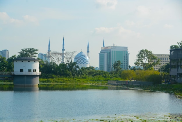 Sultan Salahuddin Abdul Aziz Mosque a majestic architectural wonder located in Shah Alam Malaysia