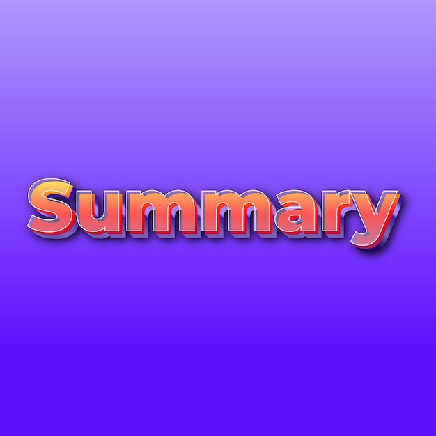 SummaryText effect JPG gradient purple background card photo