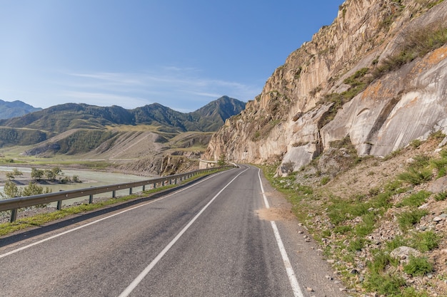 Summer in Altai Russia, road to Altai Mountains