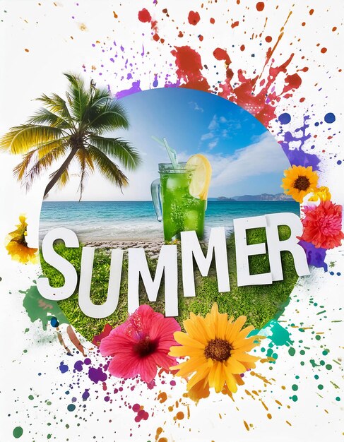 summer background poster template