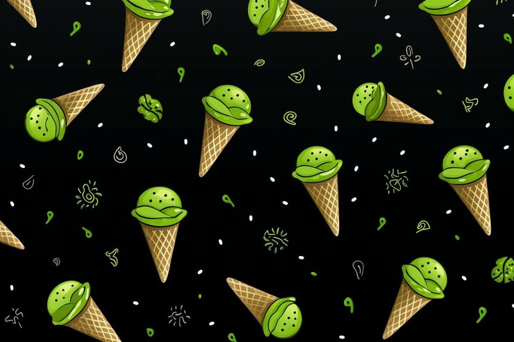 Photo summer background with ice cream pattern