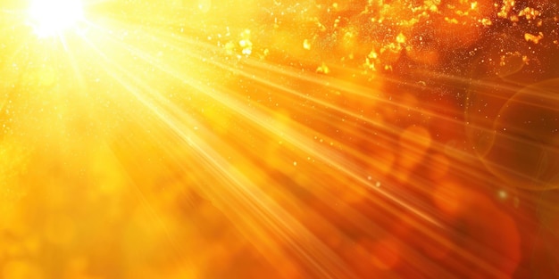Foto sfondio estivo con una magnifica esplosione di sole con lampi di lenti con raggi