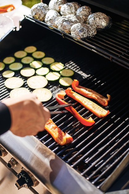 Summer barbecue grill vegetables