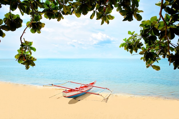 Летний пляж на пляже Алинда, Соронг. Западный Папуа, Индонезия
