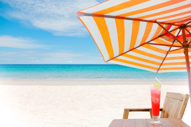 Summer beach background, Sand and sea and sky