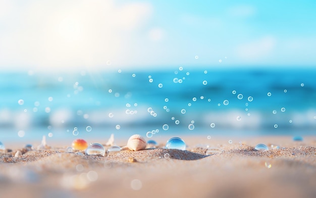 Summer beach background shot in bokeh style