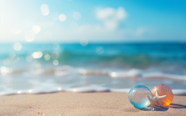 Summer beach background shot in bokeh style