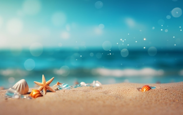 Summer beach background shot in bokeh style