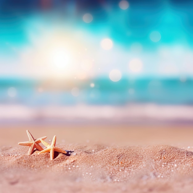 summer beach background shot in bokeh style