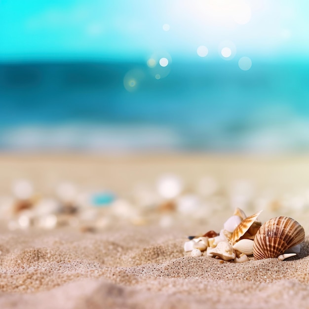 summer beach background shot in bokeh style