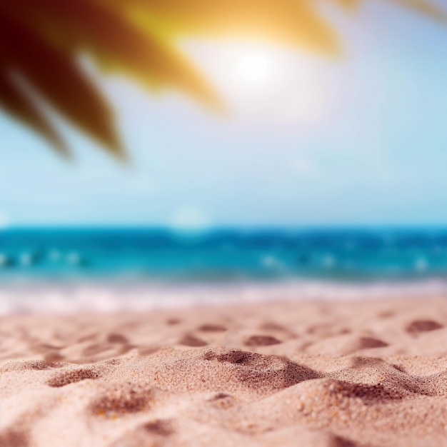 summer beach background shot in bokeh style