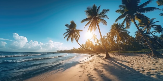 Summer beach beautiful outdoor scenery