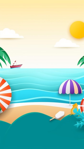 Summer Beach Paper Background