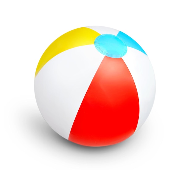 summer beach plastic ball isolated with shadow