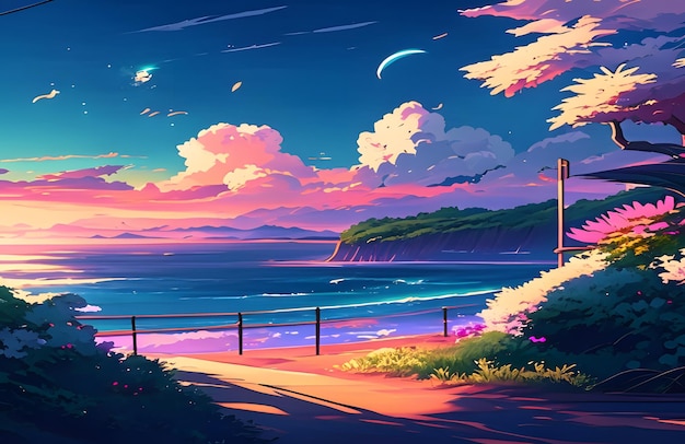 summer beach scenery