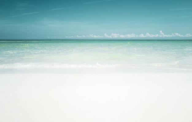 Summer beach and sea wave of the sea on the sand beach composition of nature