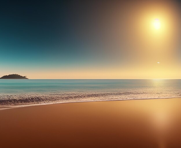 Foto vista sulla spiaggia estiva