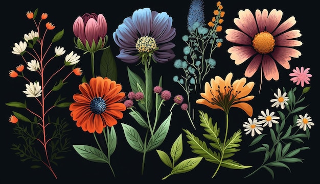 Summer Blooms A Colorful Illustration of Season Generative AI