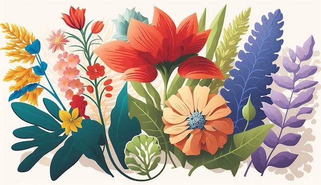 Summer Blooms A Colorful Illustration of Season Generative AI