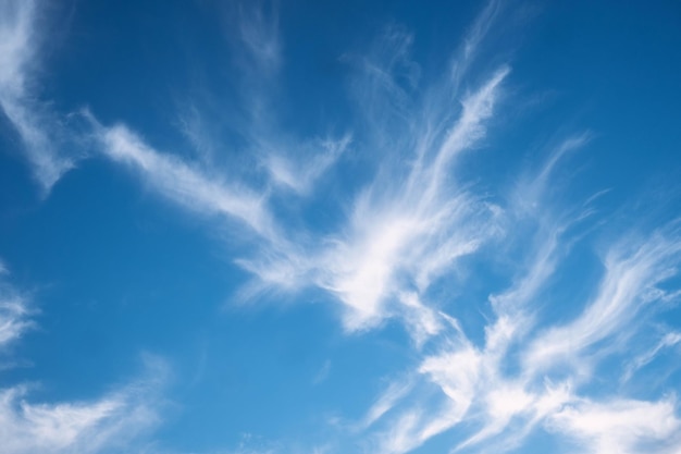 Cielo blu estivo nuvola gradiente sfondo bianco chiaro bellezza limpida e nuvolosa al sole