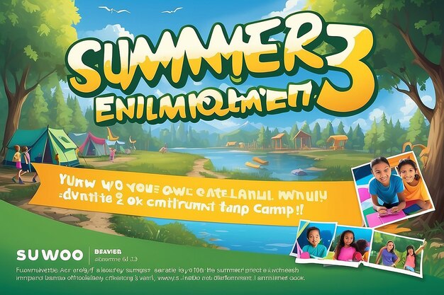 Photo summer camp enrollment advertisement