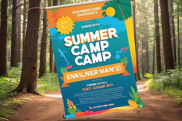 Photo summer camp enrollment advertisement