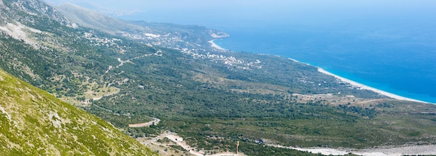 Summer coast view from Llogara pass Albania