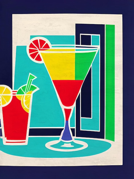 Summer Cocktail Illustration Beverages drinks Beach