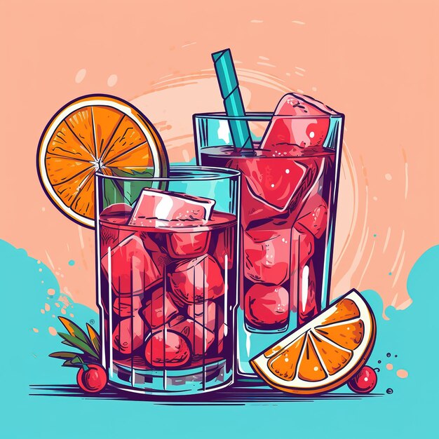 Foto illustrazione del cocktail estivo