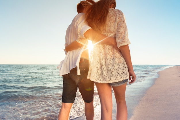 Summer couple at beach