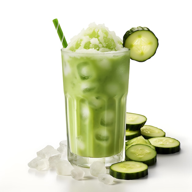 Summer cucumber juice with ice perfect for drink catalog