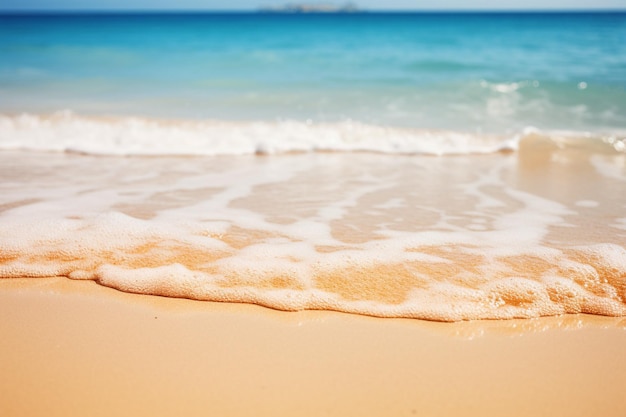 夏の背景は熱帯のビーチの自然と 太陽の光と葉の光です