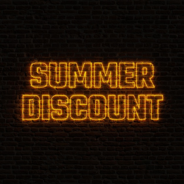 Summer Discount neon sign