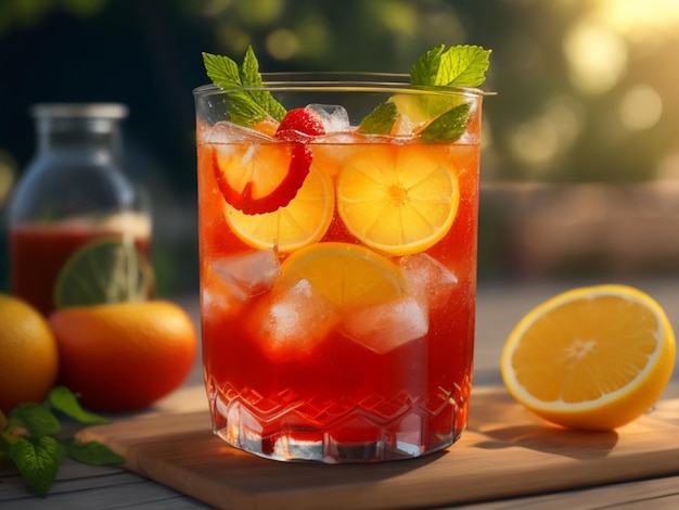 Photo summer drink photography 8k hd ultra realistic detailed