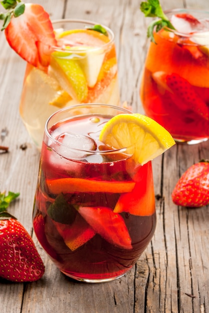 Summer drink sangria