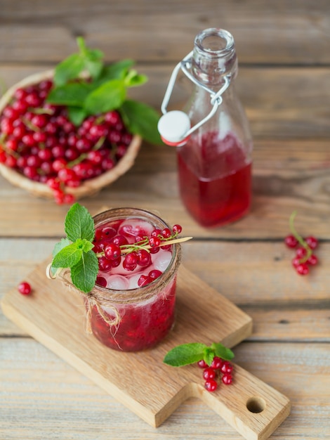 Summer drink with white sparkling wine