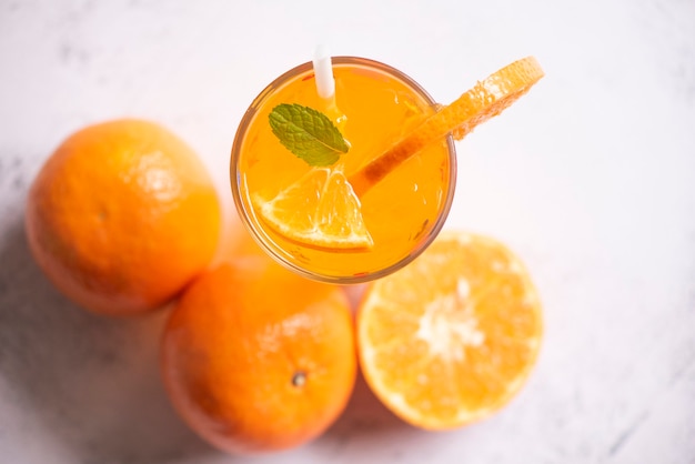 Summer drinks refreshing of cold drinks glasses fresh fruit orange summer drink juicy orange slice