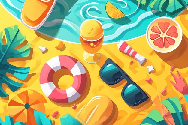 Summer elements background